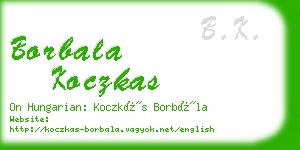 borbala koczkas business card